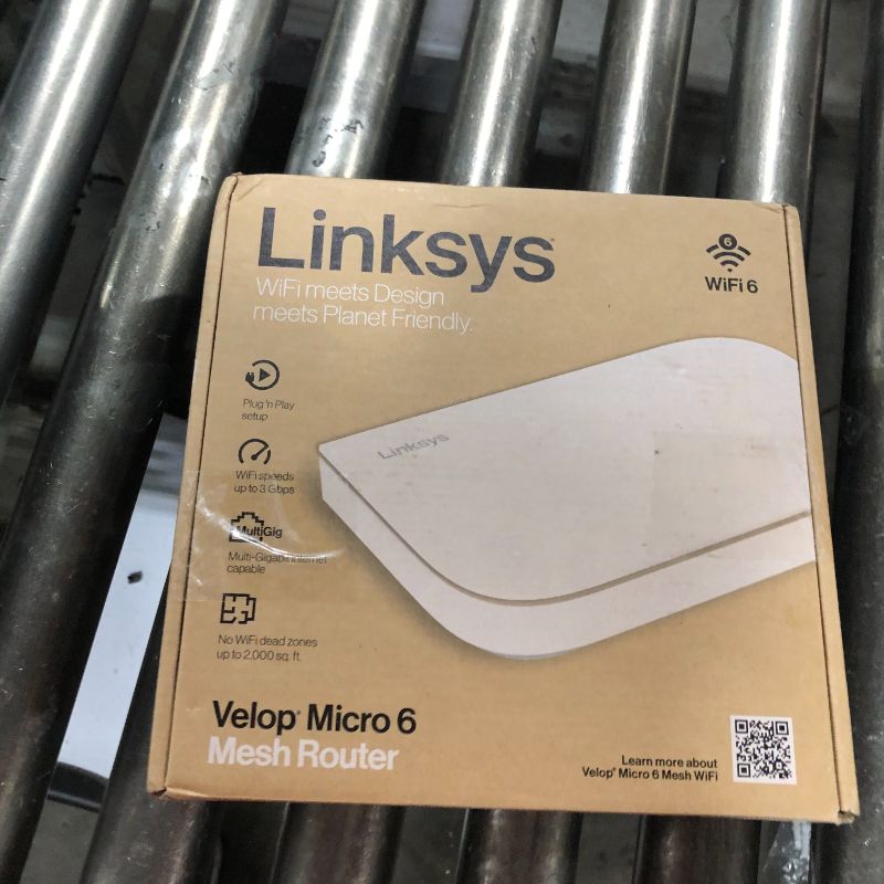 Photo 1 of Linksys Multi-gig Micro Mesh WiFi 6 Router | Connect 100+ Devices | 2,000 Sq Ft Coverage | 3.0 Gbps Speeds | No App Required | 2024 Release
