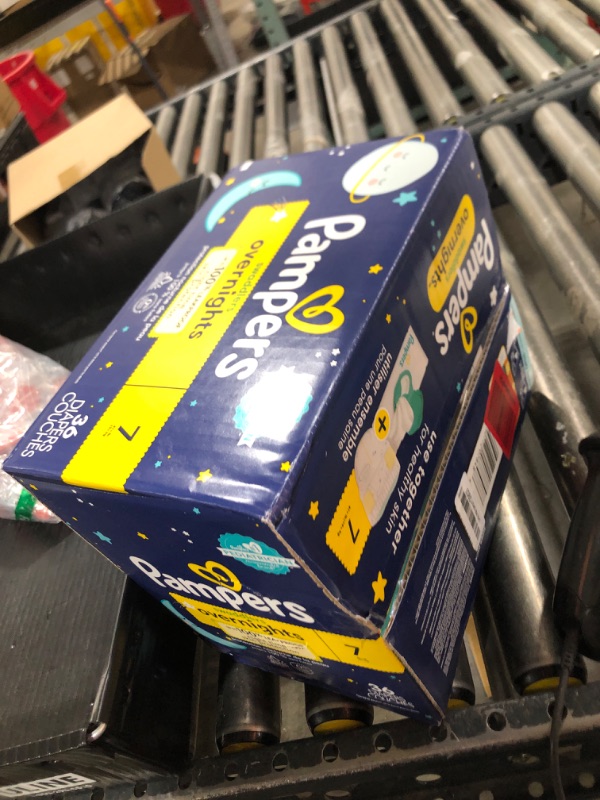 Photo 1 of Pampers Overnight Diapers - Swaddlers Overnights - Size 7, 36 Count, Disposable Baby Diaper, Night Time Leak and Skin Protection