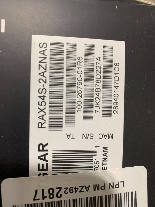 Photo 1 of NETGEAR Nighthawk 6-Stream Dual-Band WiFi 6 Router (RAX54S) – Security Features, AX5400 Wireless Speed, Up to 5.4 Gbps, Covers up to 2,500 sq. ft., 25 Devices - 1-Year Armor Subscription Included