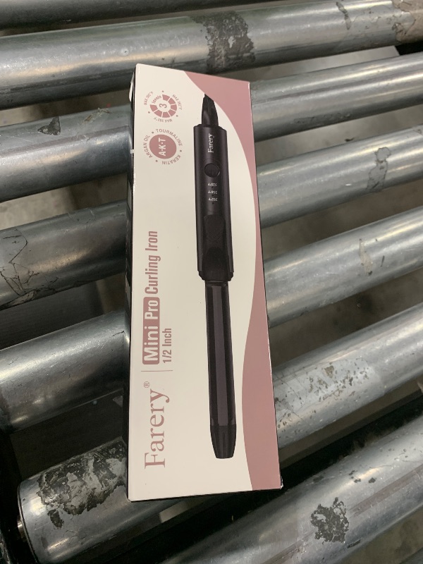 Photo 1 of FARERY 1/2 Inch Ceramic Mini Hair Curler with 3 Adjustable Temp, Dual Voltage, Travel Curling Iron for Short Hair, Infused with Keratin & Argan Oil, Storage Bag