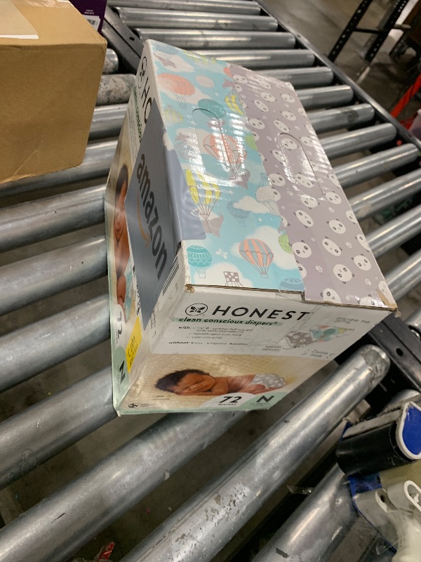 Photo 1 of The Honest Company Clean Conscious Diapers for Sensitive Skin | Hypoallergenic, Fragrance Free | Gender Neutral Prints | Club Box, Size Newborn, 72 Count