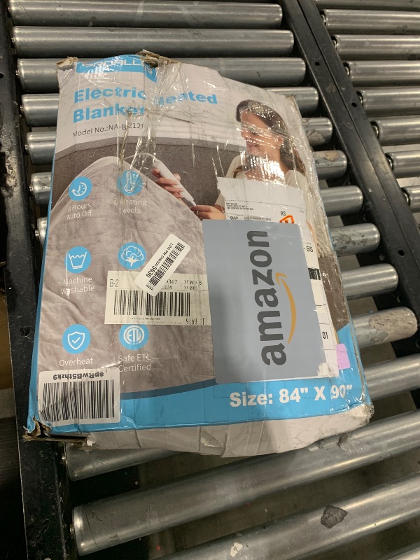 Photo 1 of PROALLER Electric Heated Blanket Queen Size with 6 Levels & 8h Auto Off, Ultra Soft Flannel Full Body Heating Blanket, Machine Washable, Warm Gray, 84" x 90"