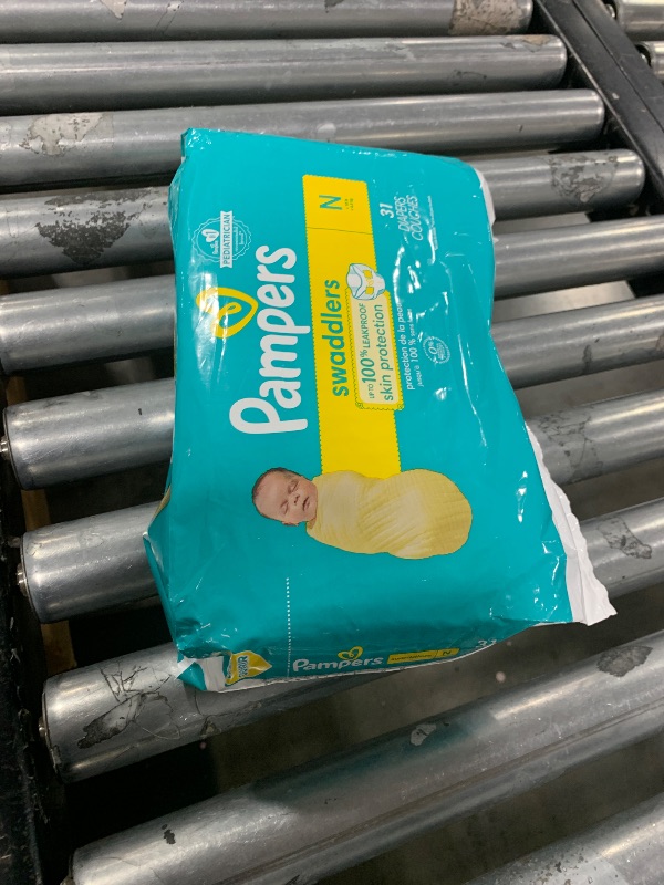 Photo 1 of Pampers Baby Diapers - Swaddlers - Size 0, 31 Count, Ultra Absorbent Disposable Newborn Diaper
