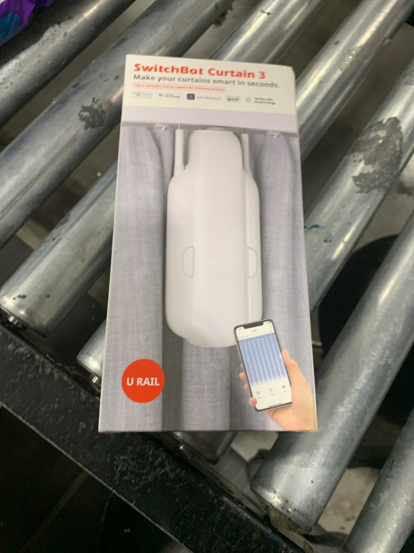 Photo 1 of SwitchBot Automatic Curtain Opener - Bluetooth Remote Control Smart Curtain with App, Upgraded High-Performance Motor, Add SwitchBot Hub to Work with Alexa, Google Home, HomeKit (Curtain 3, U Rail)