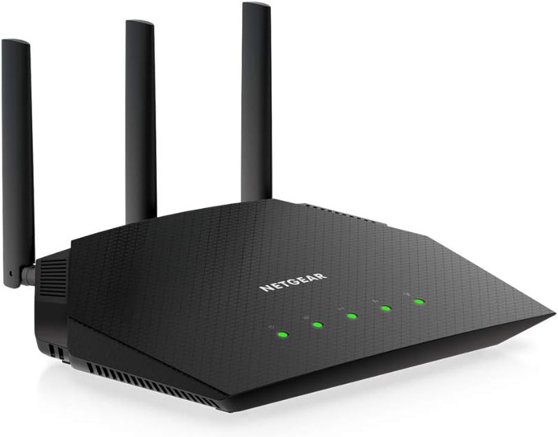 Photo 1 of NETGEAR 4-Stream WiFi 6 Router (R6700AX) – Security Features, AX1800 Wireless Speed (Up to 1.8 Gbps), Covers up to 1,500 sq. ft., 20 devices
