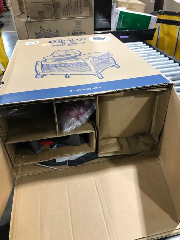 Photo 1 of Graco Pack n Play Dome LX Playard with Baby Bassinet, Lightweight Portable Crib, Push-Button Fold Travel Crib, Redmond, Convertible