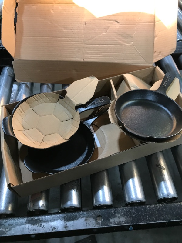 Photo 1 of 3 MINI SKILLETS Le Creuset Enameled Cast Iron Gourmand Collection Set of 3 Mini Skillet, .3 qt., Matte Black