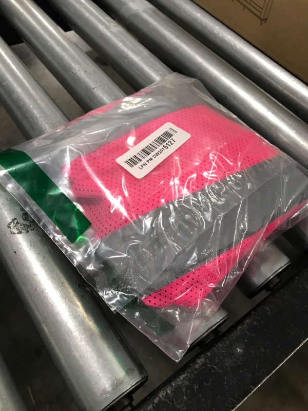 Photo 1 of A-SAFETY High Visibility Mesh Safety Reflective Vest with Pockets and Zipper,Hi Viz Work Vest for Men Women (Pink Mesh XXXL)