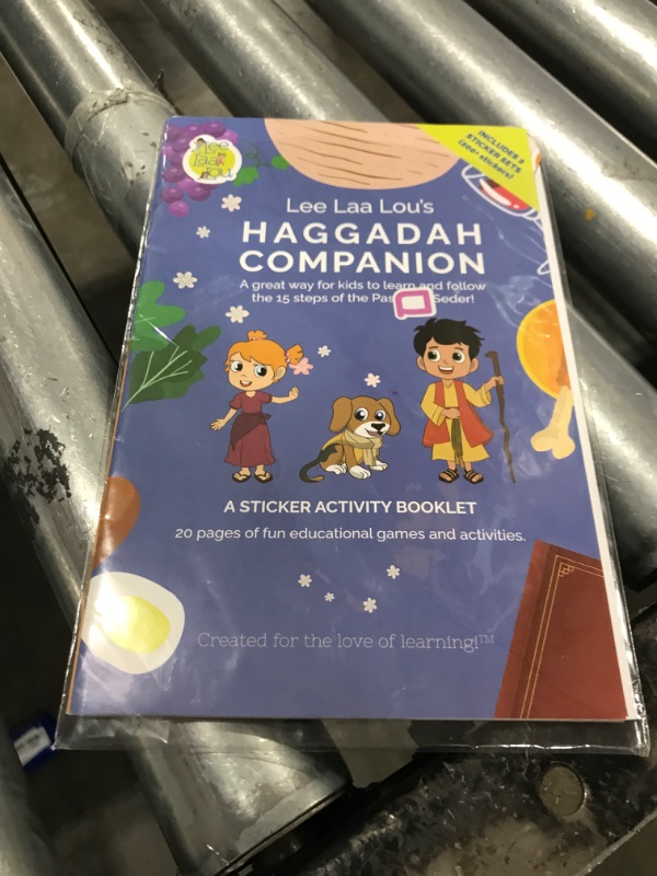 Photo 1 of Haggadah Companion. Passover Sticker Activity Book for Kids. 200 Stickers, Coloring, Drawing & Writing – Fun Educational Seder Activities (24 Pages). Keeps Kids at The Table.