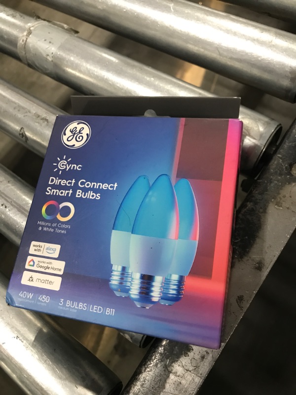 Photo 1 of GE Cync Smart LED Light Bulbs, Color Changing Decorative Light Bulbs, Indoor WiFi Lights, Matter Compatible, Compatible with Alexa and Google Home, Medium Base (3 Pack)