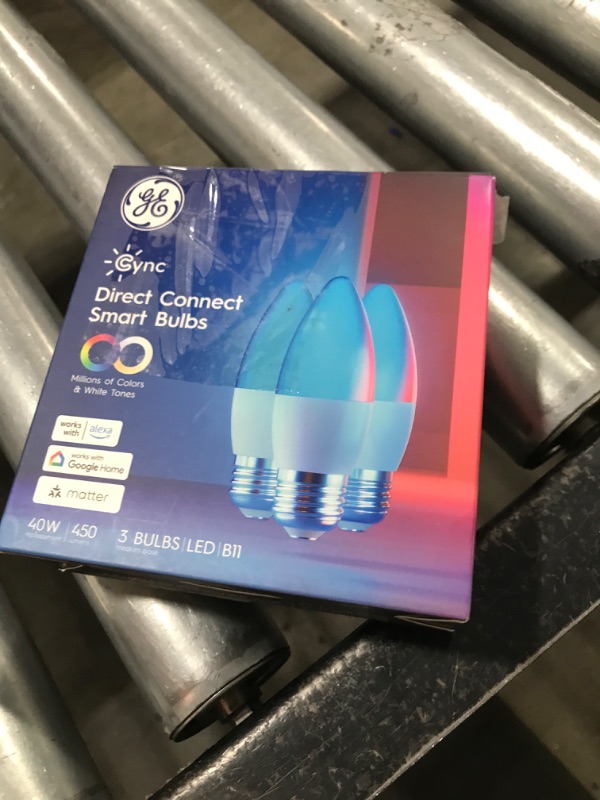 Photo 1 of GE Cync Smart LED Light Bulbs, Color Changing Decorative Light Bulbs, Indoor WiFi Lights, Matter Compatible, Compatible with Alexa and Google Home, Medium Base (3 Pack)