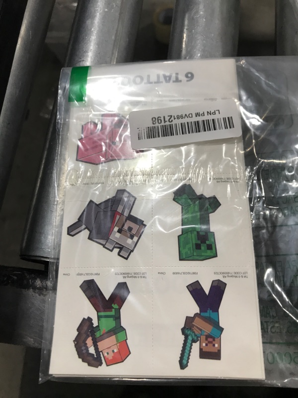 Photo 1 of Minecraft Tattoos Party Favors Bundle ~ 72 Perforated Individual 2" x 2" Minecraft Temporary Tattoos for Kids Boys Girls (Minecraft Party Supplies)