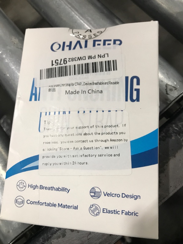 Photo 1 of OHALEEP Chin Strap for Sleeping Comfortable Stop Snoring Solution, Snore Stopper with Adjustable Velcro, Anti Snoring Devices Breathable and Reusable, Anti Snore Chin Strap for CPAP Users, Black, M