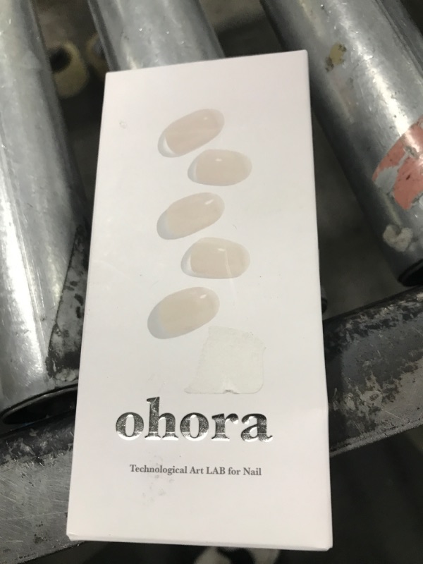 Photo 1 of ohora Semi Cured Gel Nail Strips (N Cream Cotton) - White, Solid, Works with Any UV/LED Lamps, Salon-Quality, Long Lasting, Easy to Apply & Remove - Includes 2 Prep Pads, Nail File & Wooden Stick