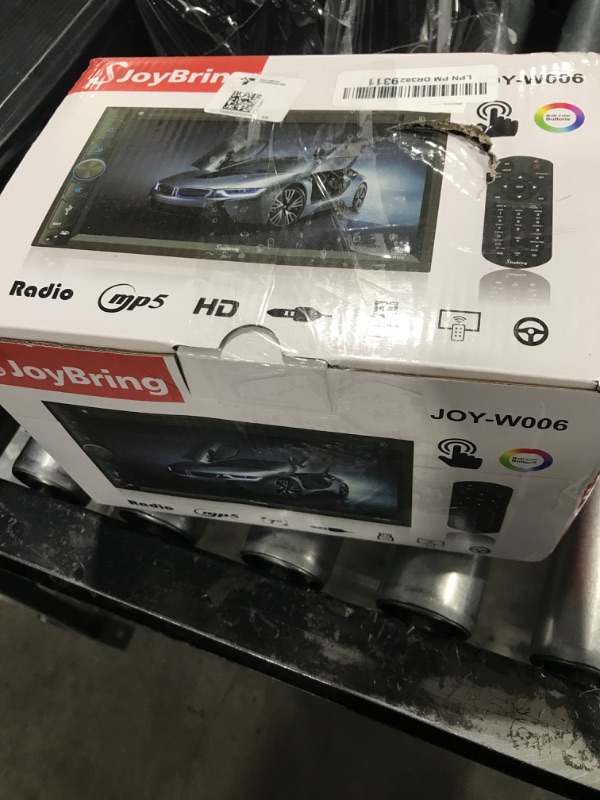 Photo 1 of Upgrade Wireless Double Din Car Stereo with Carplay, Android Auto, Bluetooth, 4-Channel RCA, High Power, 2 Subwoofer Ports, 7" HD Capacitive Touchscreen Car Radio, Backup Camera, Audio Receiver