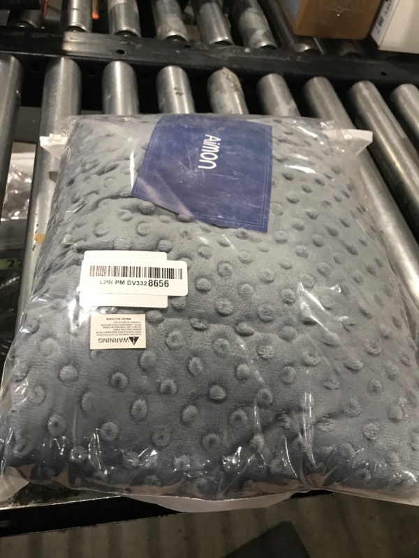 Photo 1 of Aimon Weighted Blanket Cover (60"x80", Dark Grey, Queen Size, Side Zipper) Minky Duvet Cover, Super Soft Minky Dot, Removable Weighted Blanket Cover