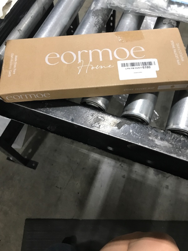 Photo 1 of Faucet Mat for Kitchen Sink - 24'' Long Diatomite Fast Drying Stone Sink Tray, Super Absorbent, Prevents Moisture Buildup - Faucet Splash Guard for Bathroom Counter [Light Grey, 23.6" x 3.9"]