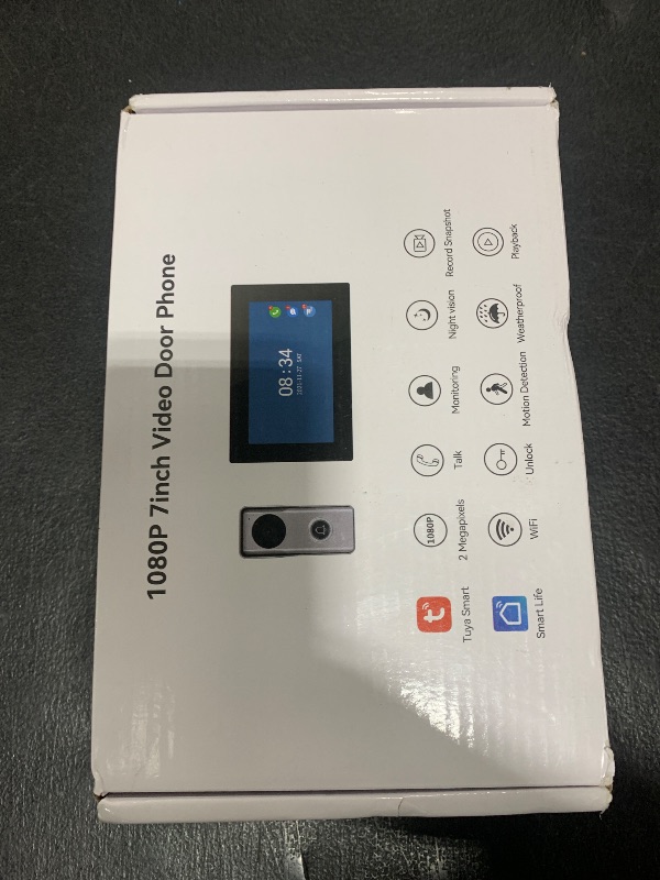 Photo 1 of WiFi Video Intercom System, Video Doorbell Camera with Monitor Wireless, All Metal 1080P IR Camera, 7 Inch Touch Screen Support Tuya APP, 2 Way Audio, Video Recording for Smart Home Door Phone