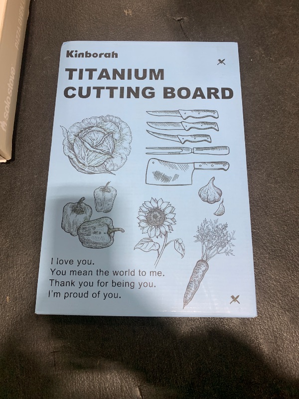 Photo 1 of 100% Pure Titanium Cutting Board - Cutting Boards for Kitchen, Dishwasher Safe Double-Sided Titanium Board for Home Kitchen Outdoor Camping Christmas Holiday Gifts for Women Wife (13.3 x 9 inches)