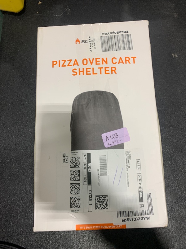 Photo 1 of Solo Stove Pizza Oven Cart Cover | Pizza Oven Table Shelter, Protects from Rain, Snow, and Dust, Water Resistant Material: Solution-died Acrylic, Dia Top: 25 in, Dia Bottom: 42 in, Height: 42 in.