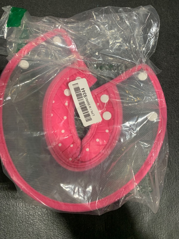 Photo 1 of Pet Cone Recovery Dog Cone Adjustable Dog Collar Clear Padded Collar with Breathable Soft Edge, Plastic Puppy Cone Protect The Neck Surgery Recovery, Designed for Cats and Puppies (Small, Pink)