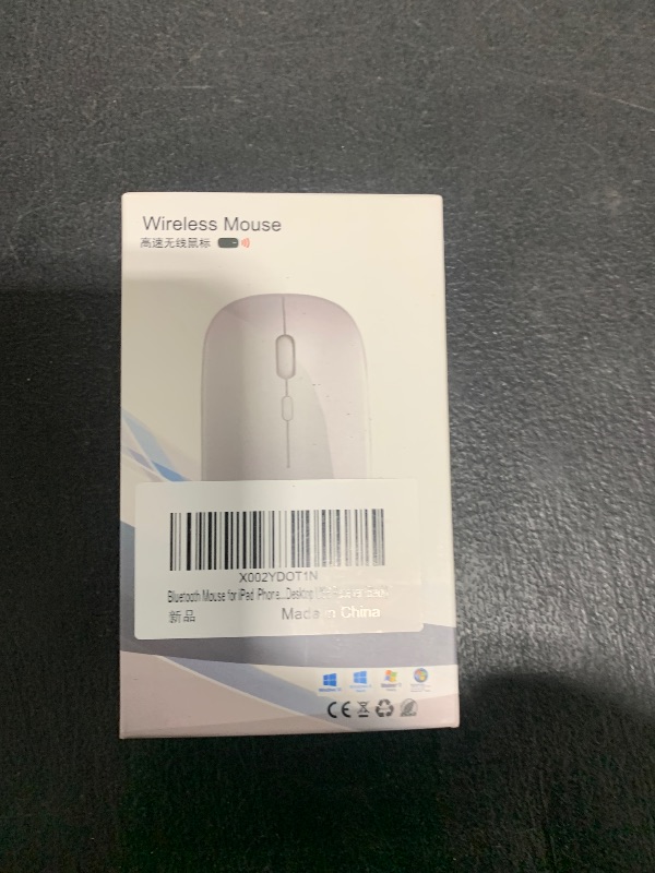 Photo 1 of Wireless Bluetooth Mouse for Apple iPad iPhone MacBook Android Samsung Tablet Phone Dual-Mode Rechargeable 2.4G Portable Computer Mice for Windows Laptop Notebook PC Mac Desktop USB Receiver (Black)