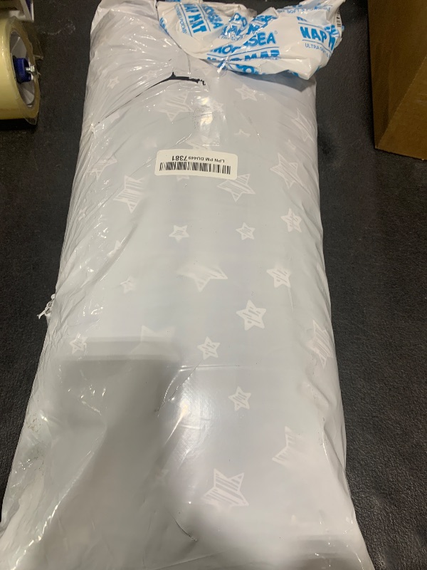 Photo 1 of Toddler Sleeping Bag Nap Mat Black with Pillow and Fleece Blanket, Lightweight, Soft Perfect for Kids Preschool, Daycare, Travel Sleeping Bag Boys Girls, 21" x 50" Fit Standard Cot