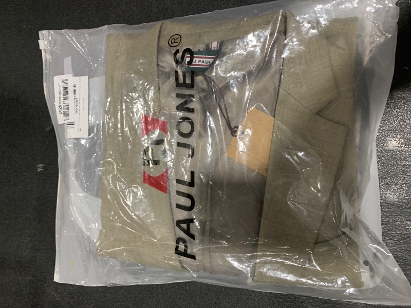 Photo 1 of PJ PAUL JONES Mens Notch Lapel Blazers Daily Lightweight Sport Coat Business Blazers Khaki