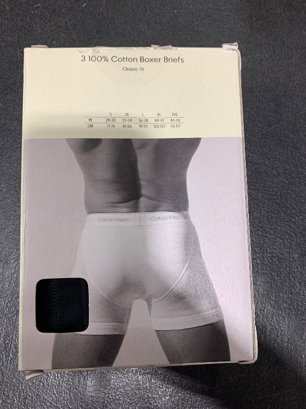Photo 1 of Calvin Klein Men's Cotton Classics 3-pack Boxer Brief, 3 Black, Small