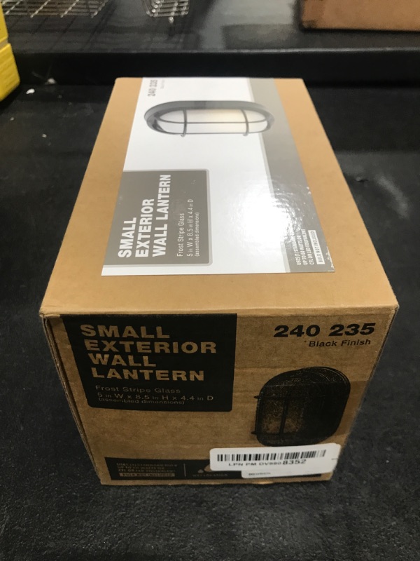 Photo 1 of Hampton Bay Black Outdoor LED Wall Lantern