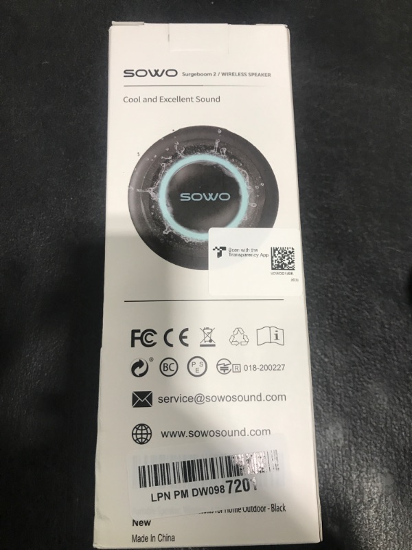 Photo 1 of Wireless Portable Speaker,IPX7 Waterproof Bluetooth Speaker, 25W Loud Stereo Sound, Bassboom Technology, TWS Pairing, Built-in Mic, 16H Playtime with Lights for Home Outdoor - Black