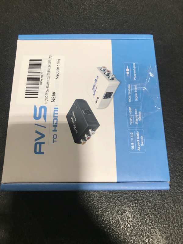 Photo 1 of HTDYOO S Video RCA to HDMI Converter with RCA Cable + Svideo Cable + USB Cable, S-Video AV to HDMI Converte Compatible for PAL/NTSC for TV/PC/PS1/PS2/ STB/Xbox/VHS/VCR/DVD