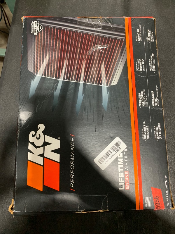 Photo 1 of K&N High-Flow Original Lifetime Engine Air Filter: Increase Power: Premium, Washable: Compatible with 2017-2025 Subaru/Toyota: BRZ, 86, GR86, 33-5056