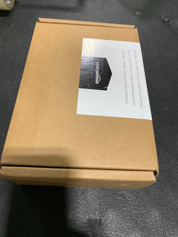 Photo 1 of Amazon Basics Contemporary Madison Door Lever - Passage - Matte Black, 1-Pack