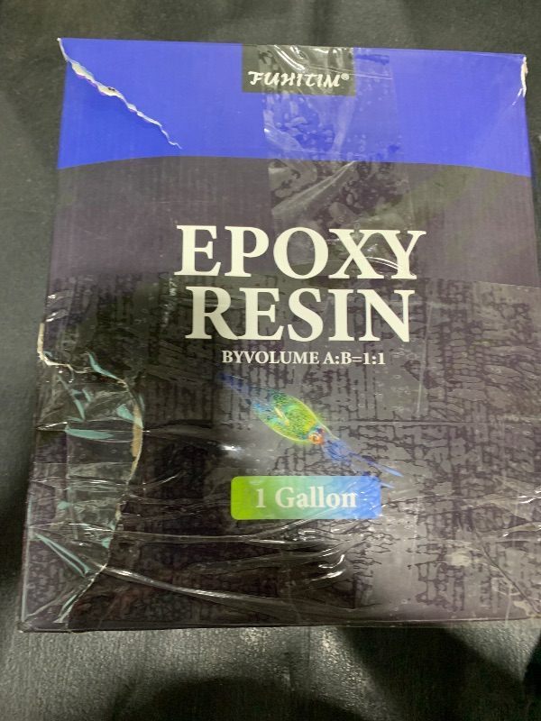 Photo 1 of FUHITIM 1 Gallon Crystal Clear Epoxy Resin Kit, High-Glossy& No Bubbles, Art & Casting Resin with 16 Epoxy Resin Pigment, Foil Flakes, Sequin,Craft Clear Resin for Art Crafts, Jewelry, Molds