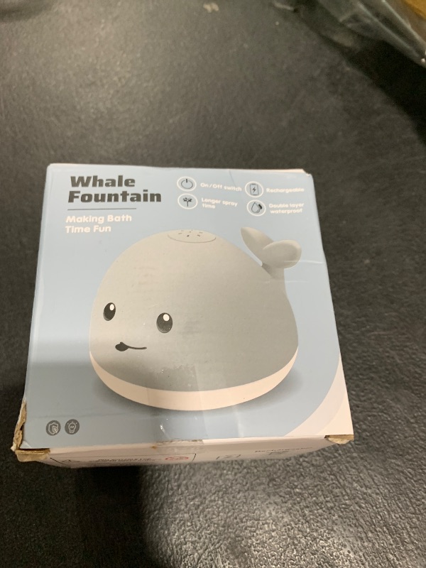 Photo 1 of Gigilli Bathtub Toys for Toddlers 1-3, Light Up Whale Bath Tub Toys for Infant 0-6 6-12 12-18 Months or Kids Ages 2 3 4 5, Rechargeable White