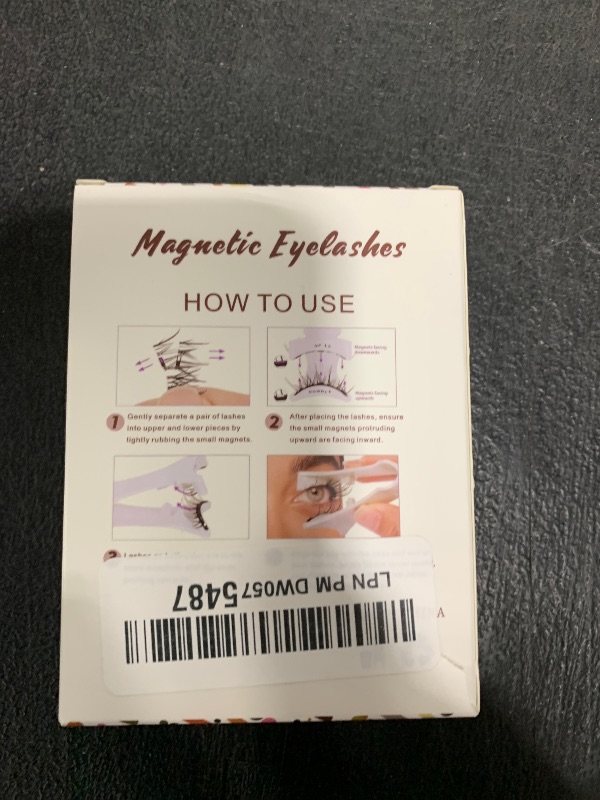 Photo 1 of EMEDA Natural Look Magnetic Eyelashes Kit 2 Pairs Reusable Double Sided Magnetic Lashes With Applicator and Mirror, No Glue Needed Strip Lashes, Black(Manga Look 5-11mm)