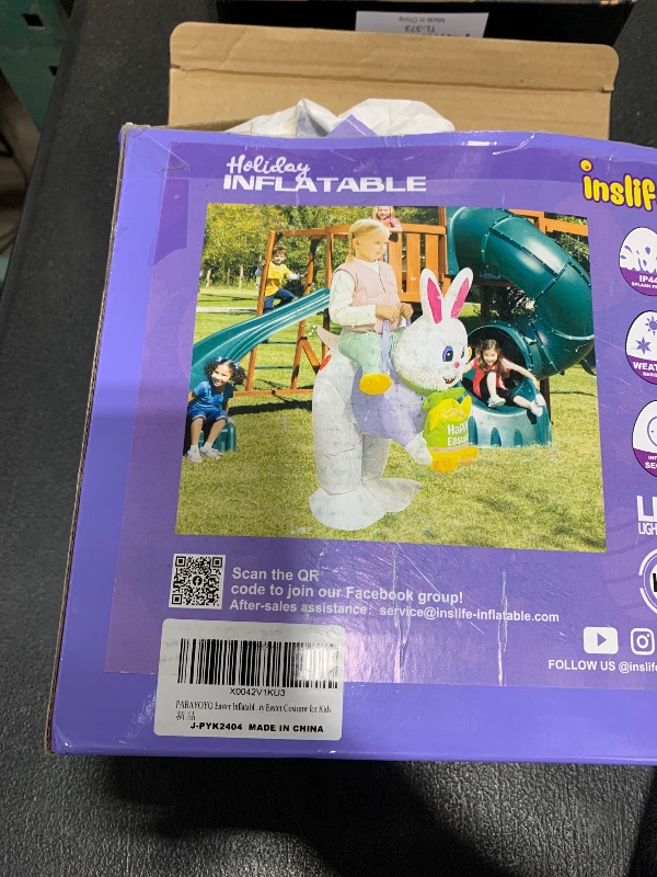 Photo 1 of PARAYOYO Easter Inflatable Bunny Costume, Blow up Easter Costume For Kids