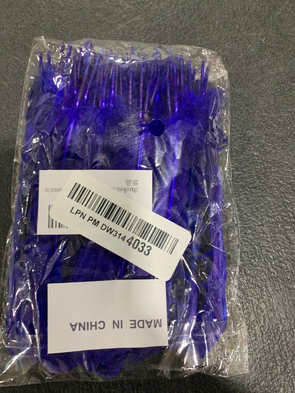 Photo 1 of 100pcs Royal Blue Colored Pheasant Feathers 5-7 Inches Spotted Wing Quill Feathers for Hats Crafts Clothing Mask Decorating Party Decorations Accessories