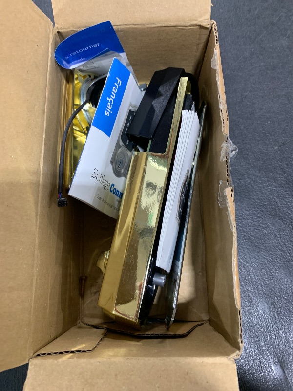 Photo 1 of SCHLAGE BE469ZP CAM 605 Connect Smart Deadbolt With Alarm Inbuilt Camelot Trim In Bright Brass
