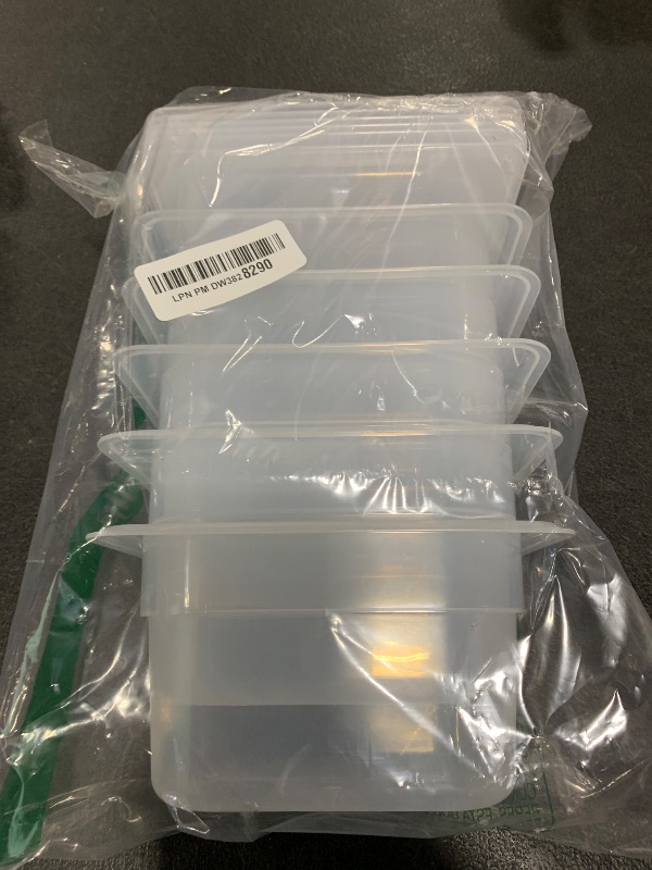 Photo 1 of CURTA 6-Pack 4" Deep 1/9 Size Food Pans with Drop-On Lids – NSF Commercial-Grade Translucent Polypropylene, Stackable Freezer-safe Storage for Restaurants, Catering & Buffets