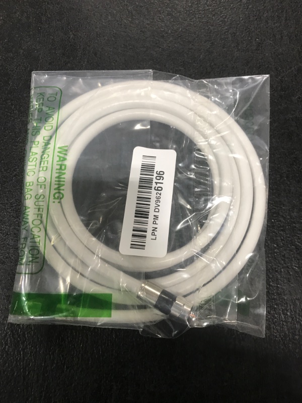 Photo 1 of G-PLUG 6FT RG6 Coaxial Cable Connectors Set – High-Speed Internet, Broadband and Digital TV Aerial, Satellite Sky Cable Extension – Weather-Sealed Double Rubber O-Ring and Compression Connector White