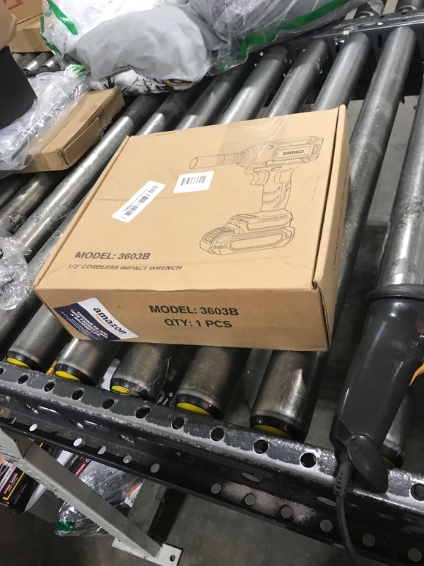 Photo 1 of KIMO Cordless Impact Wrench 1/2 Inch, Impact Wrench Kit w/Premium Brake Stop, 7 Sockets, 1/2 Impact Gun, Brushless High Torque Impact Driver with 350 ft-lbs (475N.m) & 3000 RPM and Battery & Charger