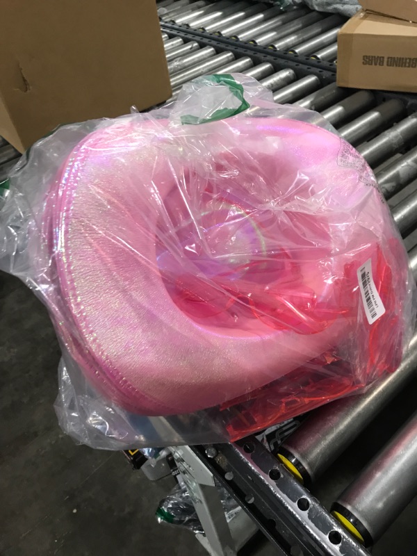 Photo 1 of 12 Pcs Holographic Space Cowgirl Hat with Rimless Sunglasses Neon Sparkly Cowboy Hat and Heart Sunglasses for Women Men Party (Pink)