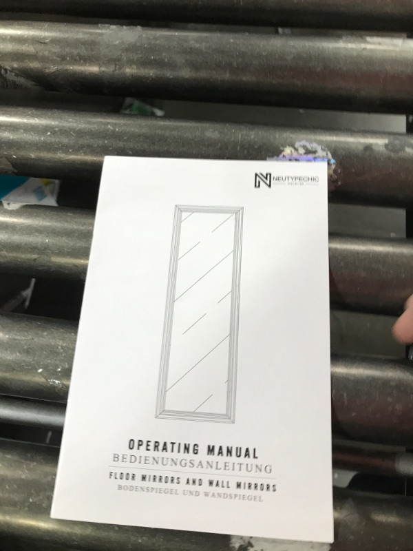 Photo 4 of NeuType Full Length Mirror Floor Mirror Dressing Mirror Home Gym Mirror,Large Wall Mirror Bathroom Mirror Standing Mirror,Long Mirrors for Bedroom,Metal Frame,Black,71"x34",No Stand
