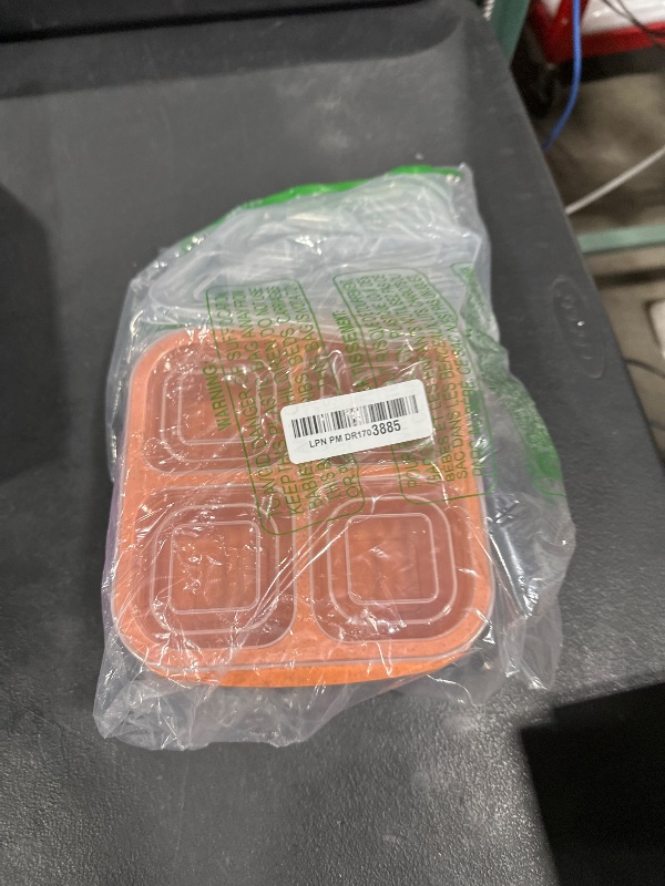 Photo 1 of BE OVER QUALITY 6 Pack Snack Containers, 4 Compartment Snack Box Containers Bento Snack Box, Reusable Meal Prep Lunch Containers for Adults Kids Toddler, Divided Food Containers for Travel Work School