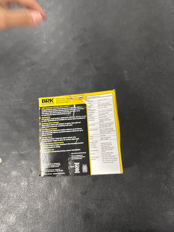 Photo 1 of First Alert Hardwired Heat Alarm with Battery Backup, BRK Brands HD6135FB