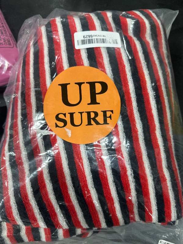 Photo 1 of UPSURF 5'11"/6'1"/6'4"Surfboard Sock Cover-Long board Sock Cover Light Protective Bag for Your Surf Board (Black+White+Red, 6'4")