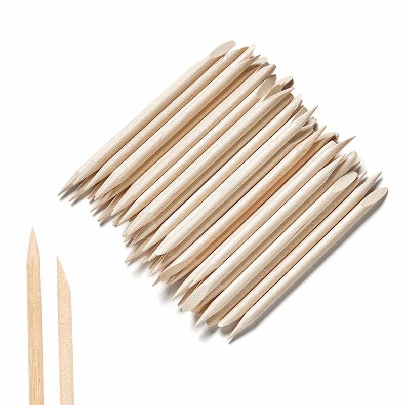 Photo 1 of Nail Art Orange Wood Sticks,AMOSTBY 50PCS Multi Functional Cuticle Pusher Remover Manicure Pedicure Tool,4.5 inch