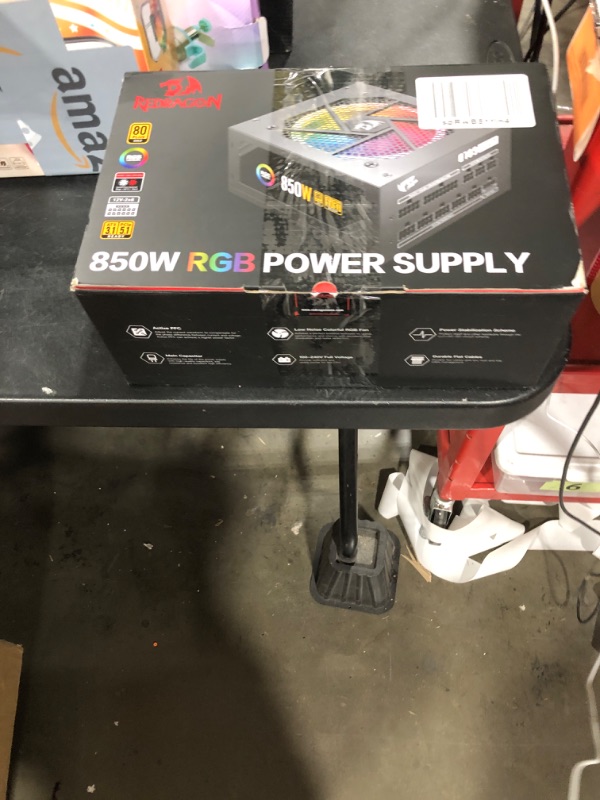 Photo 1 of Redragon RGPS-850W 80+ Gold 850 Watt ATX 3.0 & PCIe 5.0 Fully Modular Power Supply w/ 80 Plus Gold Certified, Compact 160mm Size, Smart ECO Low Noise RGB Fan, 100% Japanese Capacitors, Full Mod Cables